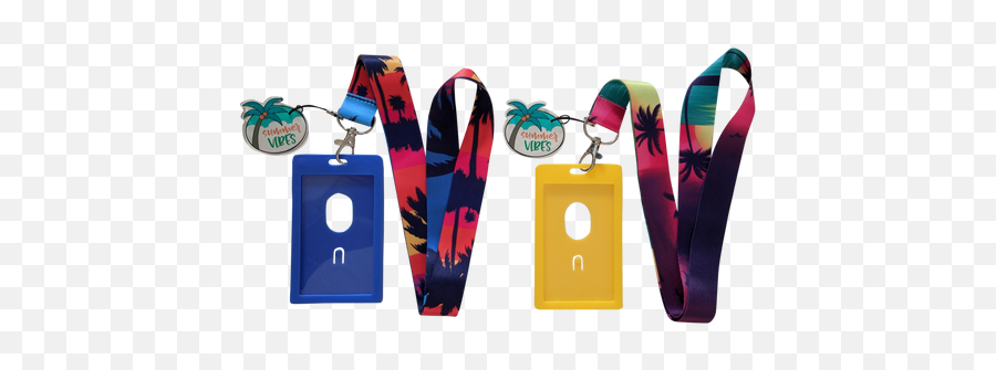 Beach Palm Trees Summer Vibes Travel Lanyard Key Chain Id Emoji,Palm Tree Beach Emoji