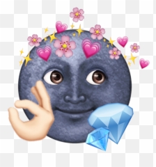 Emoji Moonlight Diamond Sticker By Iimilk U2022 Sushi - Happy,Sushi Emoji Png