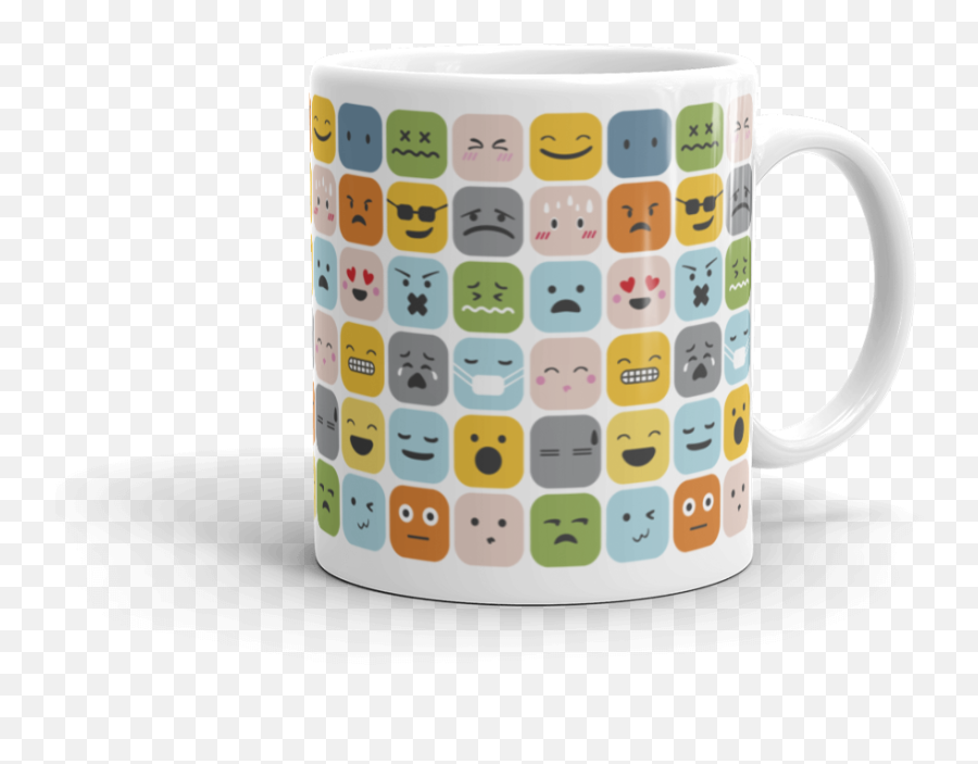 Emoji Doodle Pattern Mug - Serveware,Coffee Cup Emoji