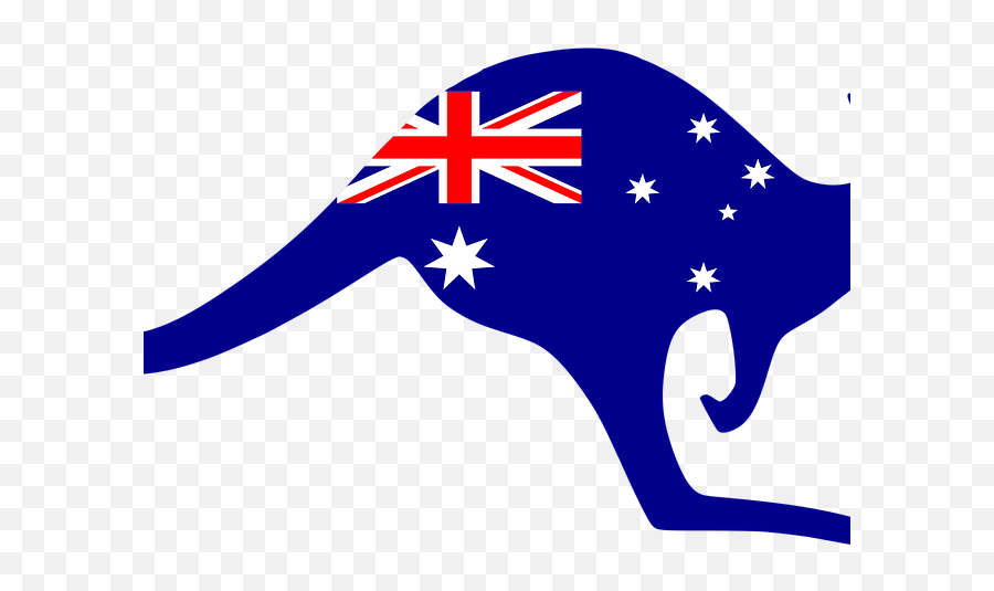 Australia Flag Clipart Black - Flag Of Australia Png Kangaroo With Australian Flag Emoji,Black Flag Emoji