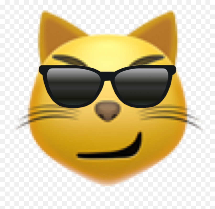 Emoji Cat Catemoji Sunglasses Sticker By Zx7638nfxh - Cat Emoji With Sun Glasses,Glasses Emoji