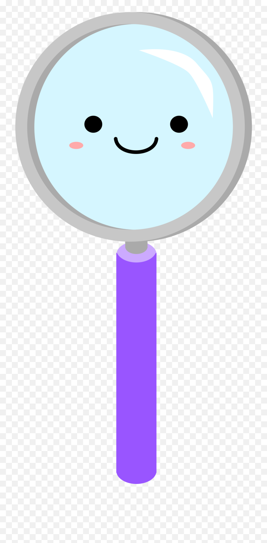 Kawaii Cute Japanese - Magnifying Glass Smiley Face Emoji,Cute Japanese Emoticon
