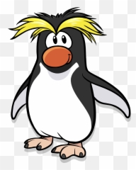 Rockhopper Penguin - Cartoon Southern Rockhopper Penguin Emoji,How To Make A Penguin Emoji