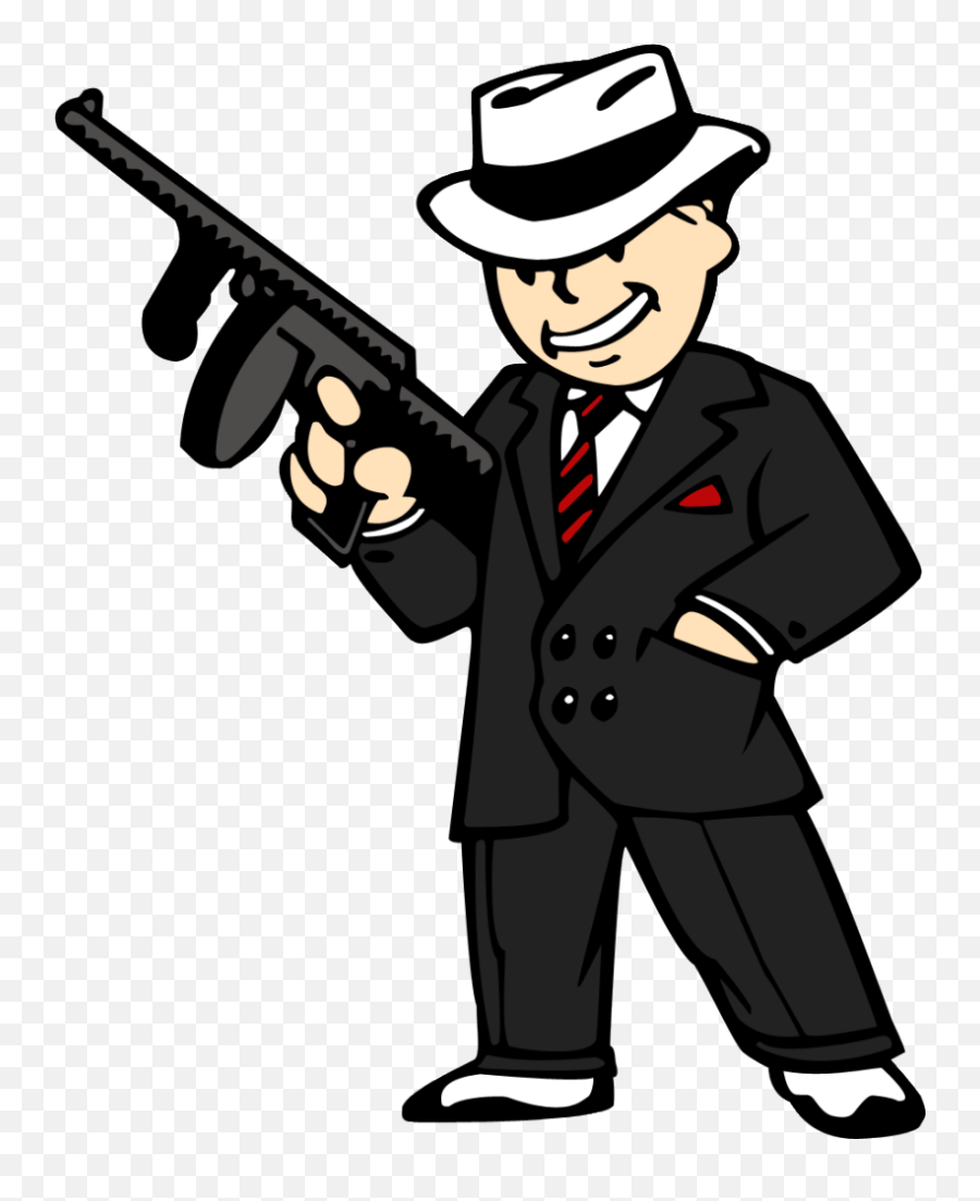 Fallout - Vault Boy Gangster Png Emoji,Pip Boy Emoji