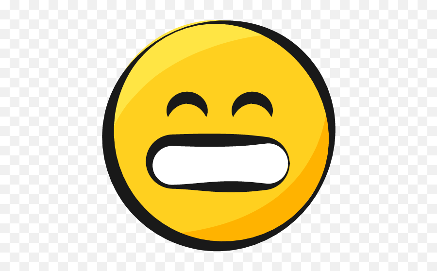 Smiley Jaune Emoji Yellow Smile Sourire Image Animated Gif - Wide Grin,Animated Emoji Png