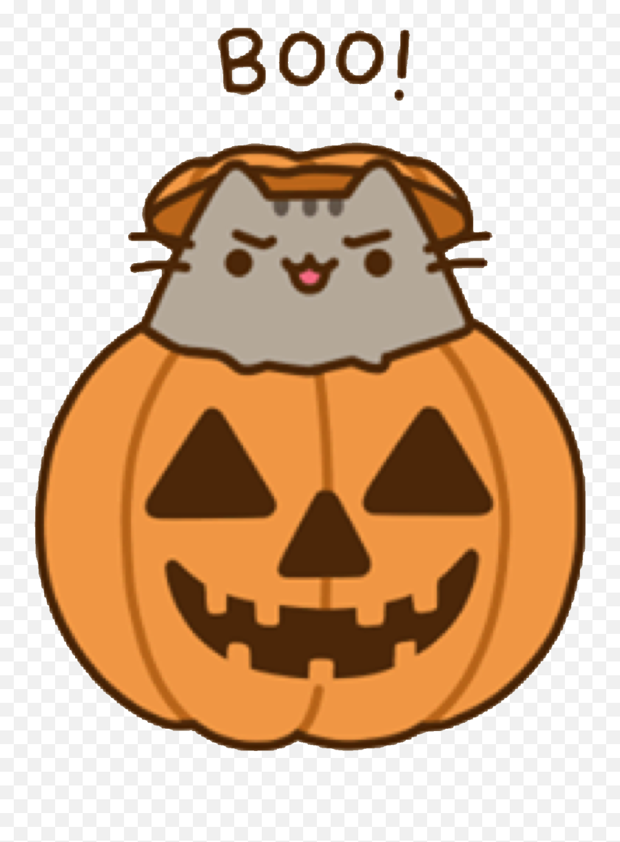 Gif Jack - Pusheen Cat Halloween Emoji,Jack O Lantern Emotions