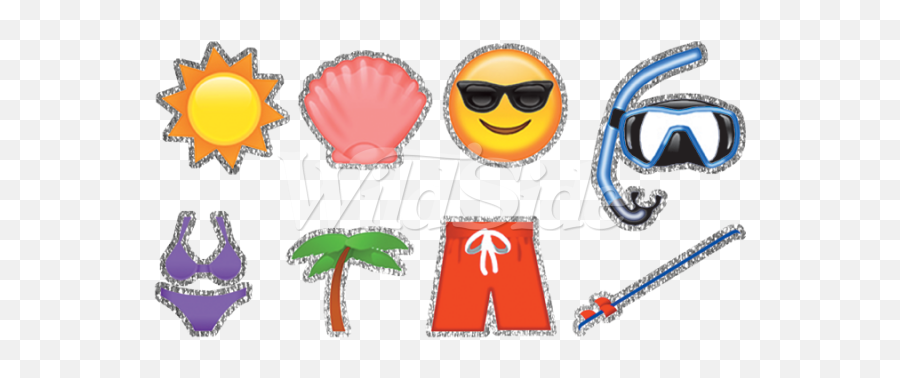 Emoji Clipart Glitter Emoji Glitter Transparent Free For - Emojis Beach Png,Playboy Emoji Iphone