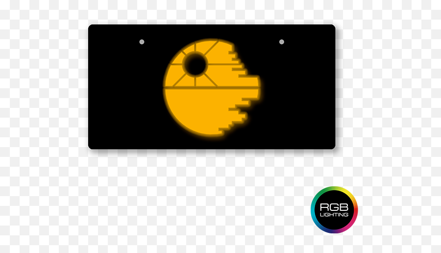 Death Star Led License Plate Cover - Dot Emoji,Star Circle Emoticon