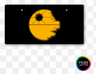 Death Star Led License Plate Cover - Dot Emoji,Star Circle Emoticon