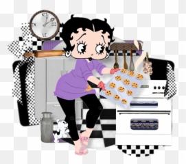 Bettyboop Cartoon Coffee Chef Sticker - Messy Emoji,Betty Boop Emoji