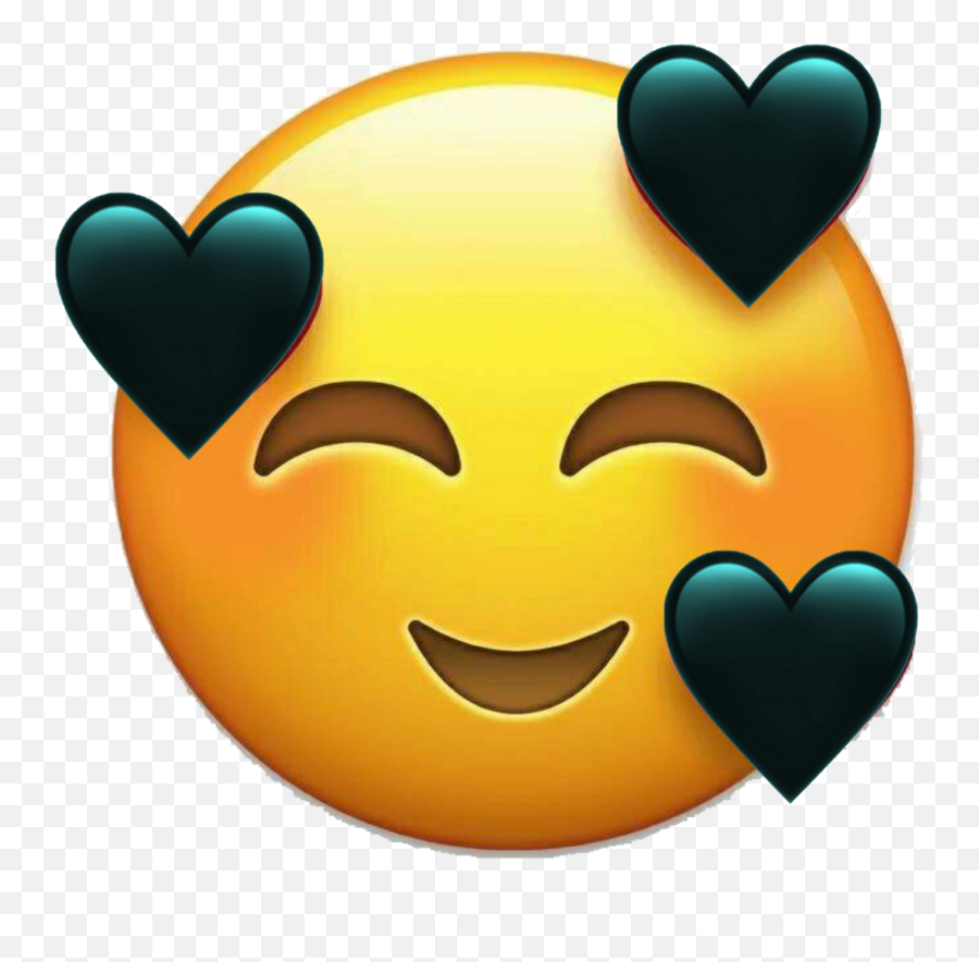Emoji Cœurheartapple Noir Blak Cute Sticker By - Emojis De In Love,Apple Cute Emoji Transparent