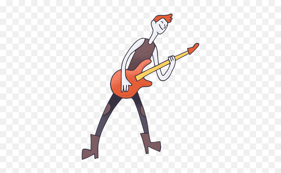 Electric Guitar Player Cartoon - Transparent Png U0026 Svg Musician Cartoon Png Emoji,Air Guitar Emoticon