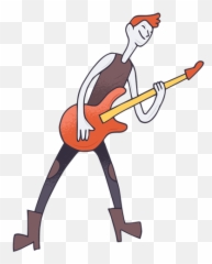 Electric Guitar Player Cartoon - Transparent Png U0026 Svg Musician Cartoon Png Emoji,Air Guitar Emoticon