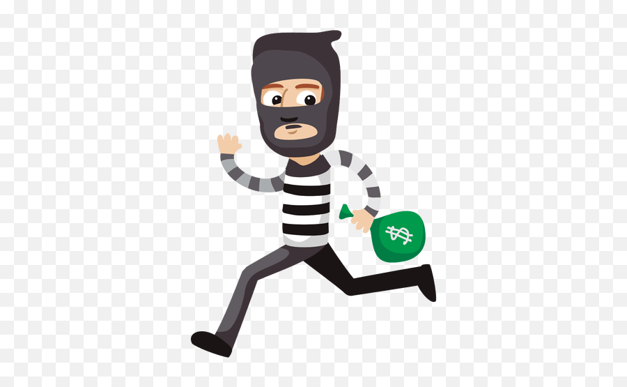 Funny Robber Profession Cartoon - Robber Cartoon Png Emoji,Robber Emoji Png