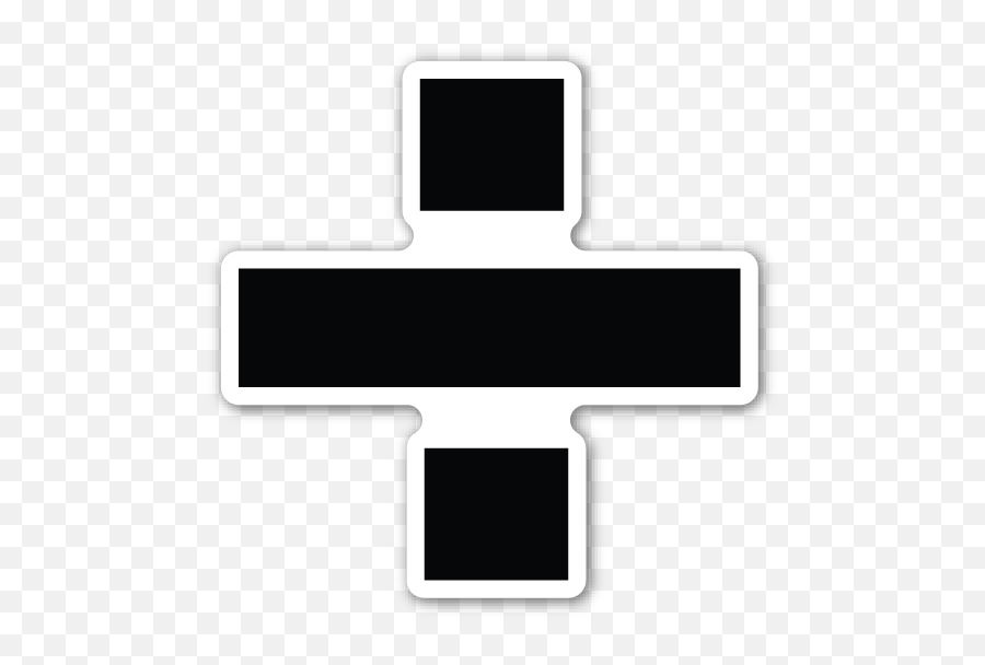 Emoji Stickers - Horizontal,Black Cross Emoji