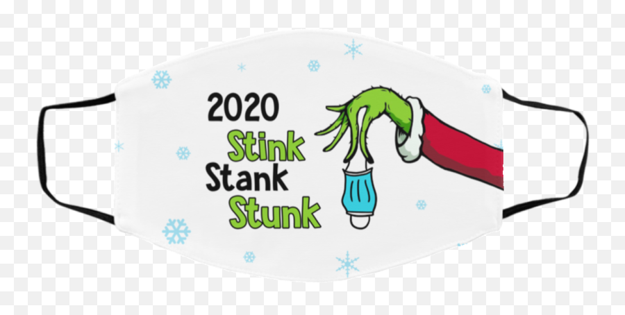 Grinch 2020 Stink Stank Stunk Face Mask - Fictional Character Emoji,Stink Face Emoji