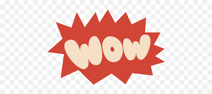 Wow Wow In Tan Bubble Letters With Red Background Sticker - Bubble Letters That Say Wow Emoji,Gasp Emoji In A Text
