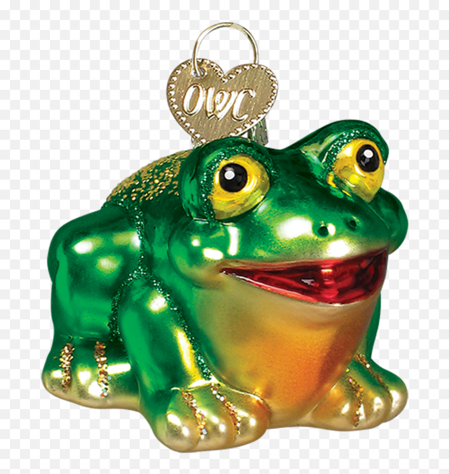 Miniature Frog Glass Ornament 1 34 X 2 - Old World Christmas Frog Ornaments Emoji,Mexican Frog Emoticon