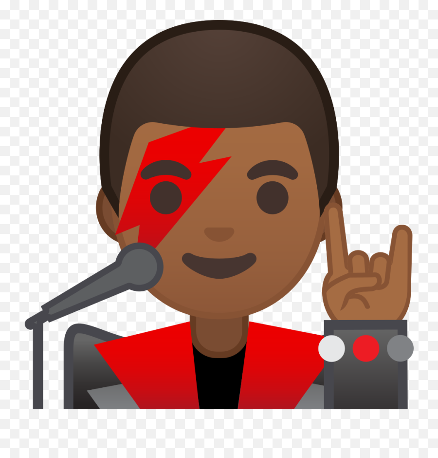 Man Singer Medium Dark Skin Tone Free Icon Of Noto Emoji,Emojis Mic