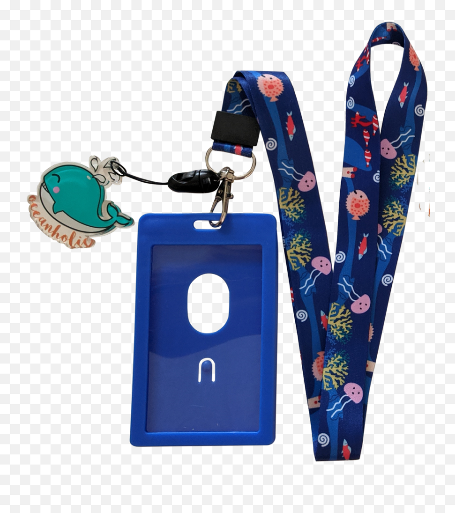 Ocean Sea Animals Lanyard Key Chain Id Card Badge Holder Emoji,1.5