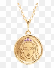 Hecate Goddess Of Magic Triple Amethyst Medallion Necklace Emoji,Godess Of Emotion