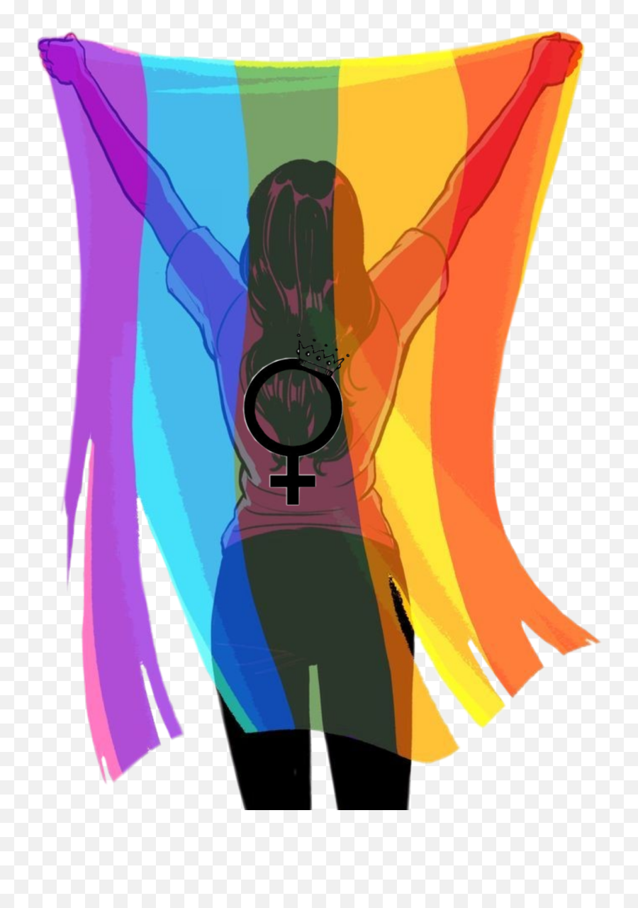 Feminist Simbolo Girl Woman Sticker By Lupithavn14 - Orgulho Lgbt Papel De Parede Lgbt Emoji,Girl Emoji Wallpaper