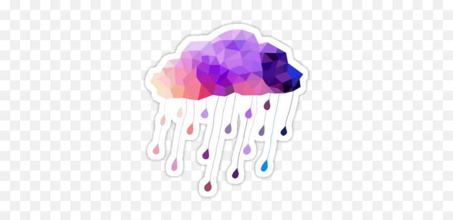 Raindrop Cloud Sticker By Effsdraws Cloud Stickers Emoji,Purple Raindrop Emoji