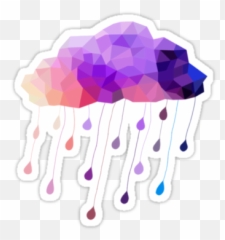 Raindrop Cloud Sticker By Effsdraws Cloud Stickers Emoji,Purple Raindrop Emoji
