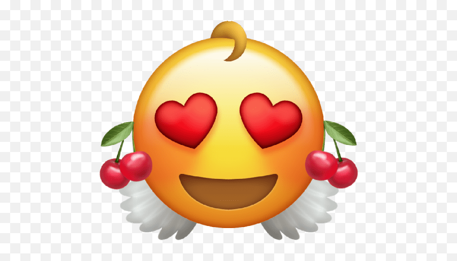 Emojis Aleatórios - Pink Heart With Wings Emoji,Cherry Emoji