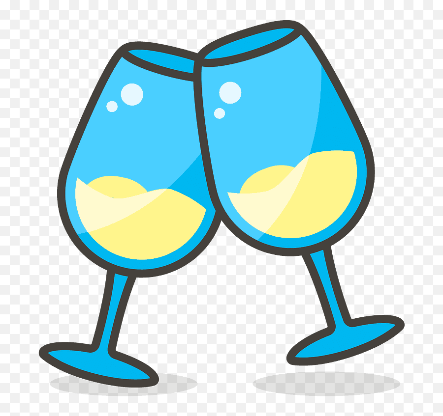Clinking Glasses Emoji Clipart Free Download Transparent - Siluetas De Copas Brindando,Martini And Party Emoji