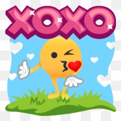Xoxo Smiley Guy Gif - Happy Emoji,Air Hug Emoji