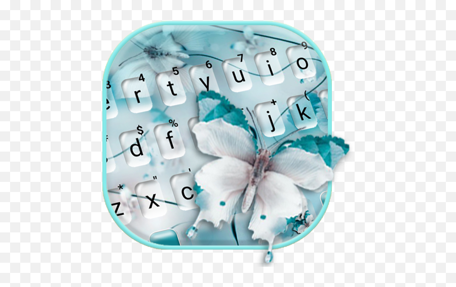 Blue Butterfly Keyboard Theme - Girly Emoji,Gaia Emojis