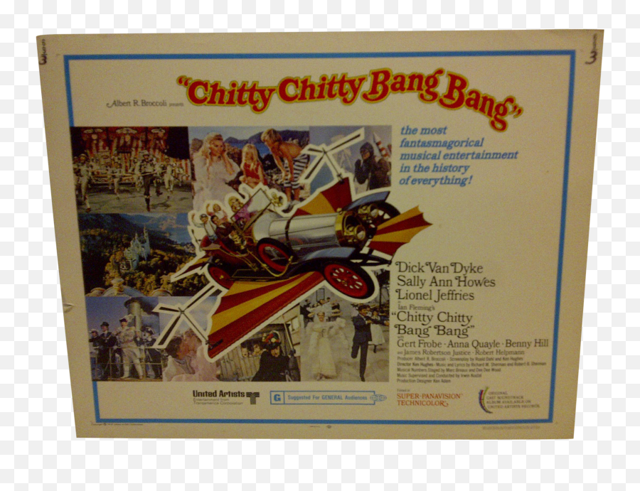 Dick Van Dyke Chitty Chitty Bang Bang Retro Movie Poster - Chitty Chitty Bang Bang Original Poster Emoji,The Emoji Movie Cover