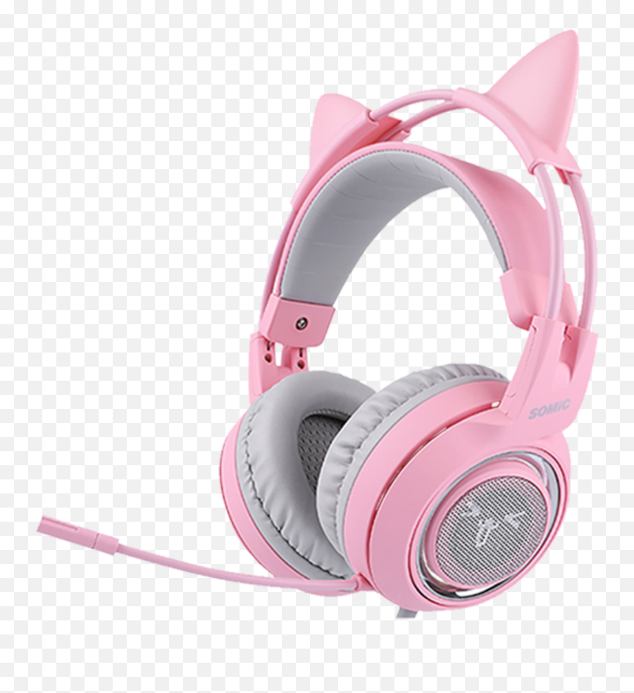 Somic G951 Pink Cat Headphones Virtual - Harga Headset Gaming Pink Emoji,Cat Headband Bands Emotion