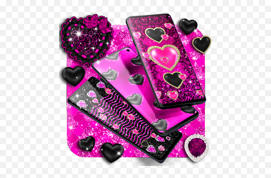 Black Pink Glitter Live Wallpaper - Apps On Google Play Black Pink Love Glitter Emoji,Fotos De Emojis Con Backgroun Negro