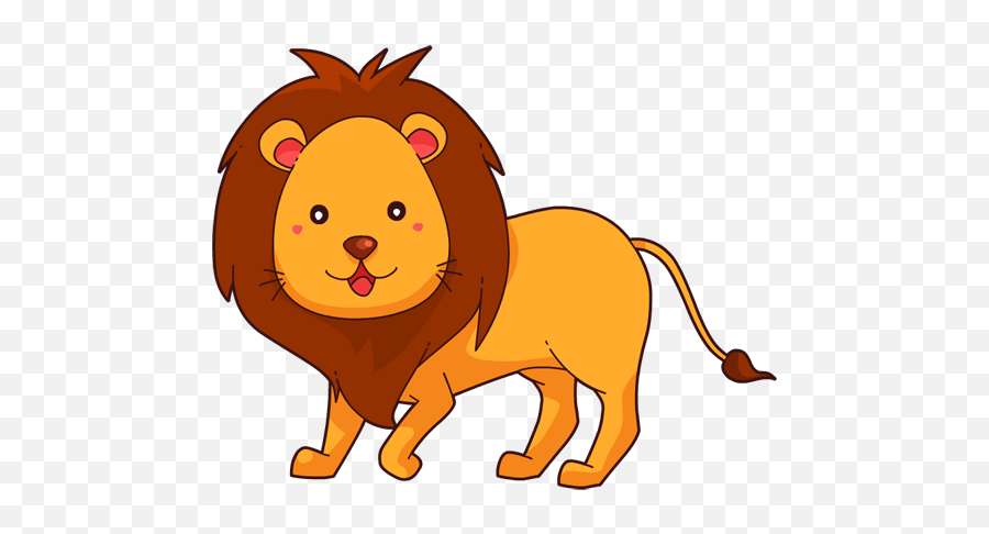 Free Transparent Lion Png Download - Cartoon Lion Clear Background Emoji,Neopets Cough Emoticon Transparent