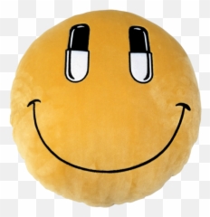 Happy Pills Pillow - Wide Grin Emoji,Free Emoticon Happy Sad Embroidery Designs