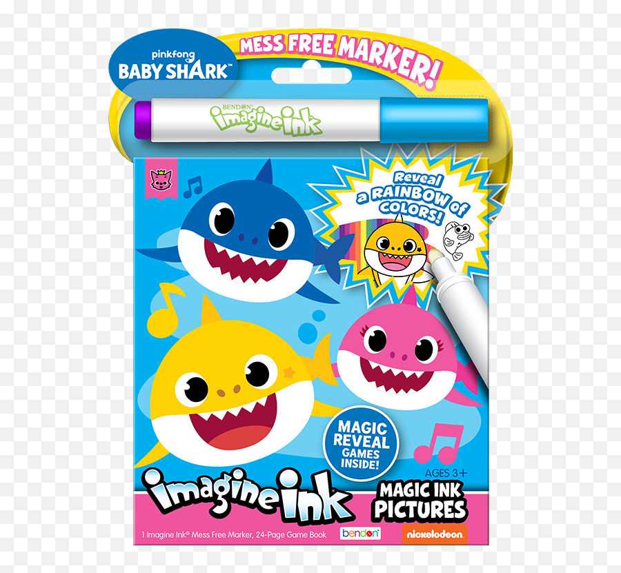 Baby Shark Imagine Ink Magic Ink - Baby Shark Imagine Ink Emoji,Shark Emoticon How To Make