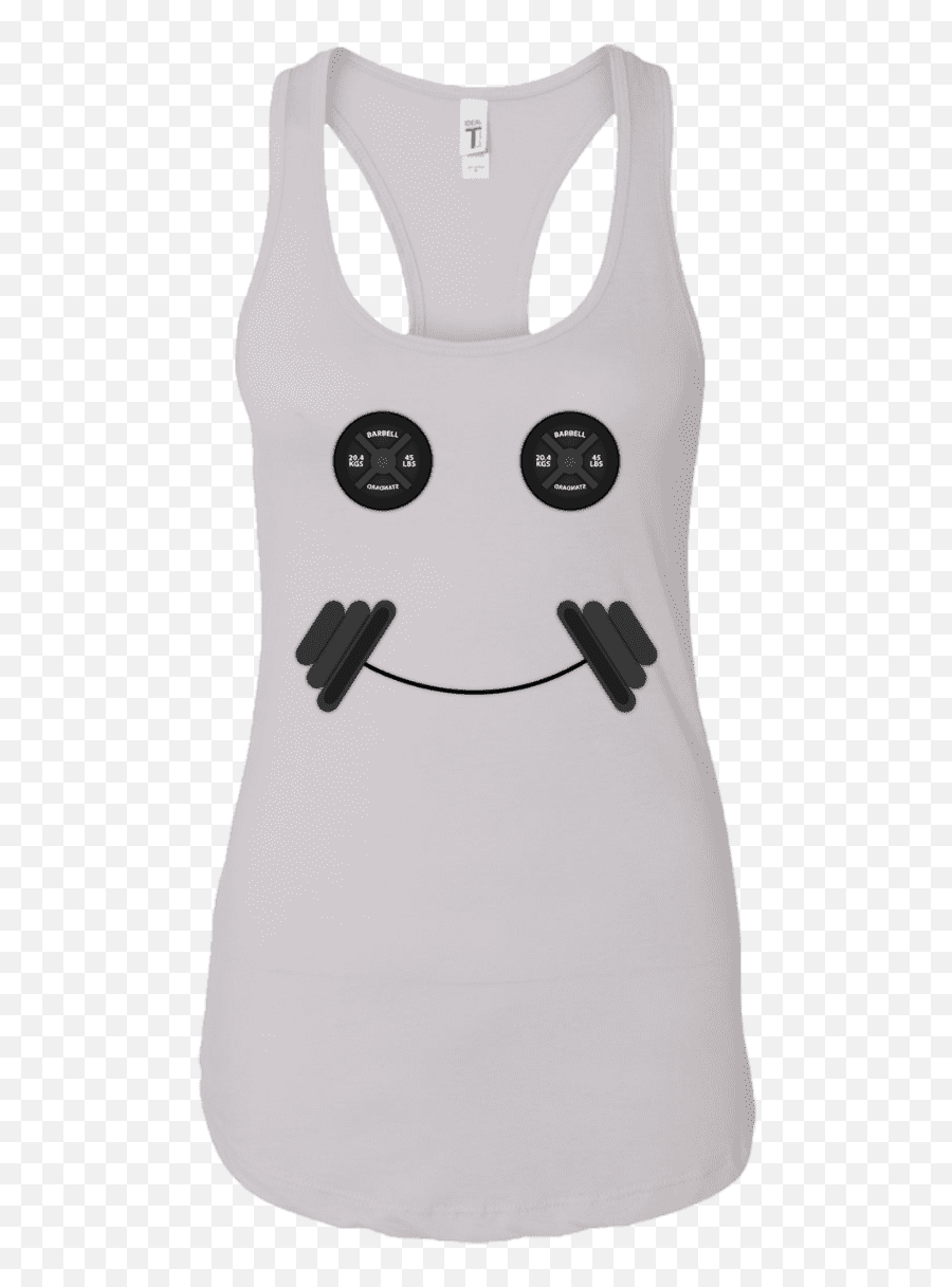 Iron Smiley Womenu0027s Extra Comfort Tee - Gorilla Barbell Sleeveless Emoji,Emoticon T Shirts