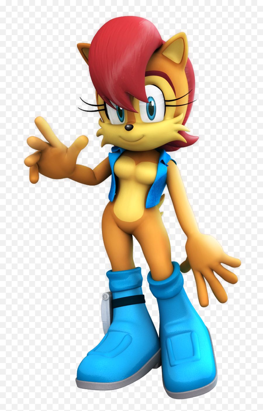 Princess Sally Acorn Sonic The Hedgehog 3d Renders Wiki - Sally Acorn Png Emoji,Emotions 3d Png
