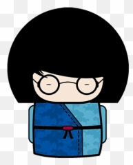 Kokeshi Animated Japanese Dolls - Fictional Character Emoji,Japanese Dolls Emoji