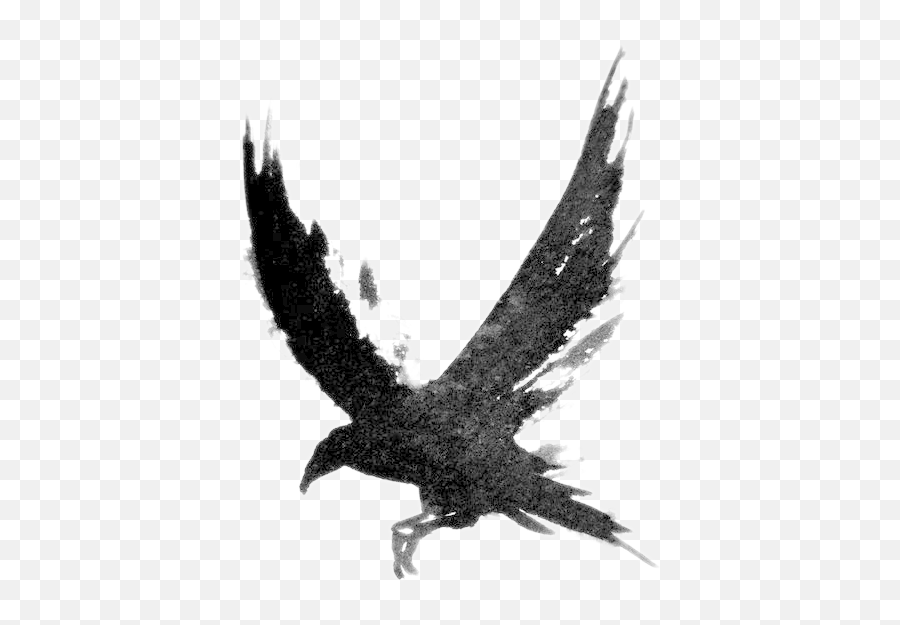 Download Tattoo Black - Andgray Crow Common Bird Raven Emoji,Emoticon Raven