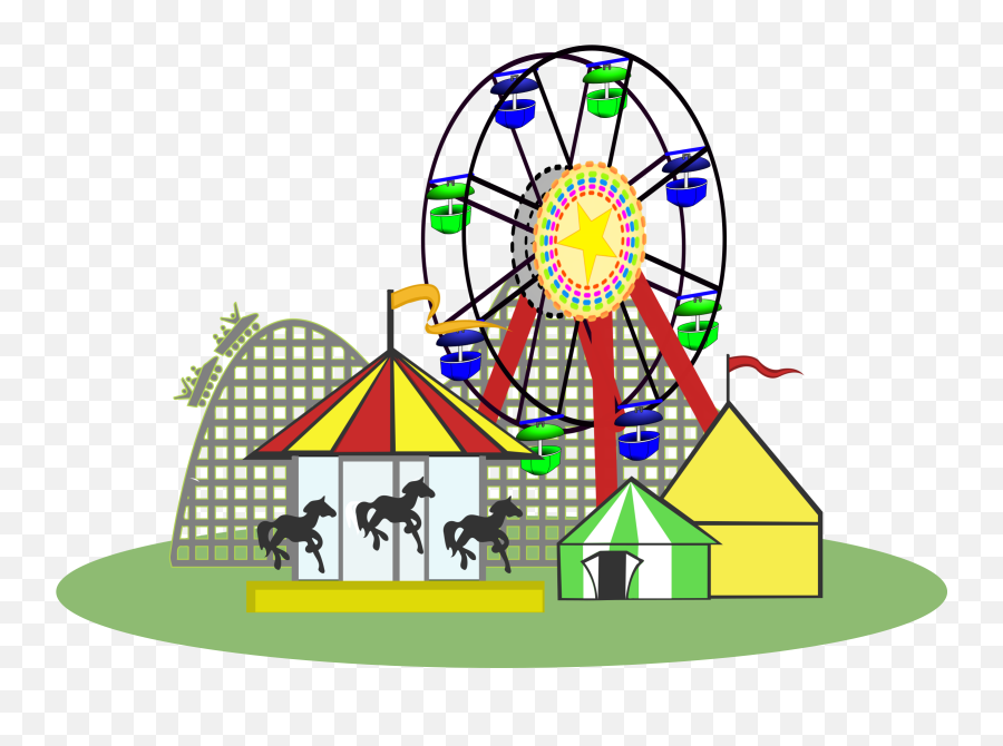 Amusement Park Clipart - Clip Art Library Theme Park Clipart Emoji,Carnival Emoji 2
