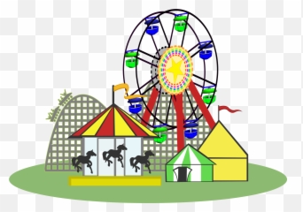 Amusement Park Clipart - Clip Art Library Theme Park Clipart Emoji,Carnival Emoji 2