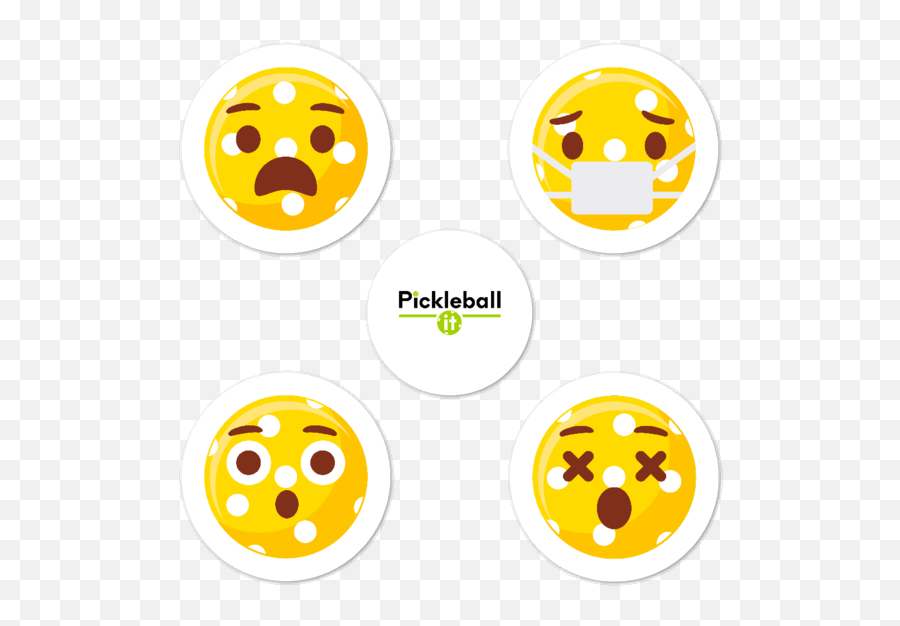 Pickleball Stickers Fun Decals Pickleball It - Happy Emoji,I'm Sorry Emoji