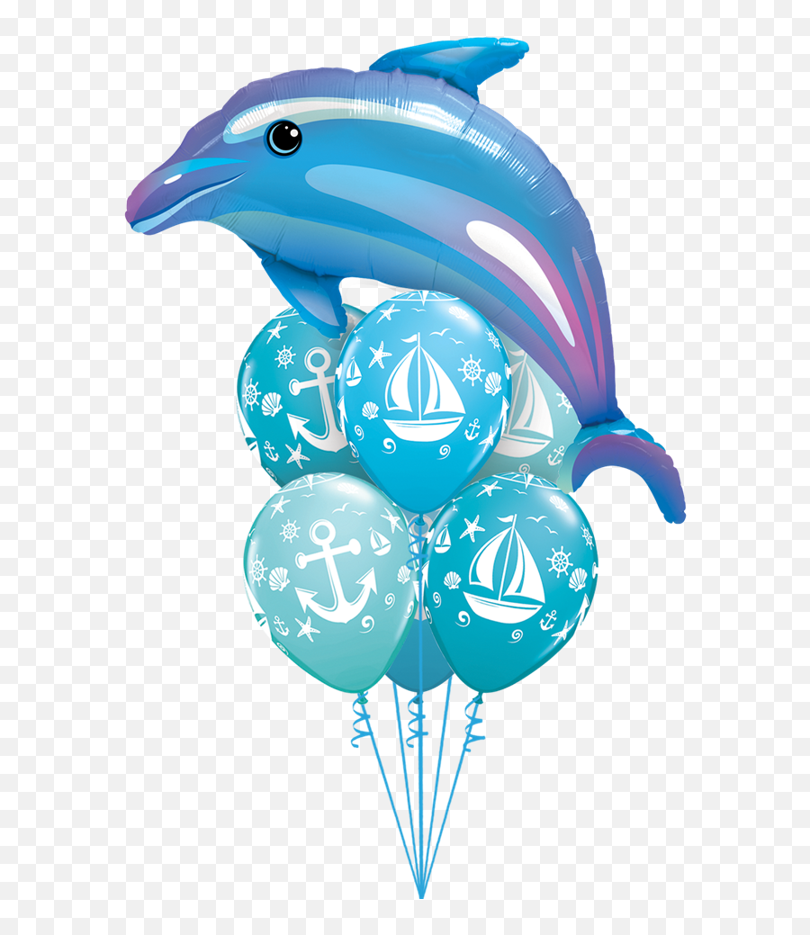 Nautical Party Supplies Auckland Pixie Party Supplies - Dolphin Balloon Png Emoji,Diy Emoji Birthday Decorations