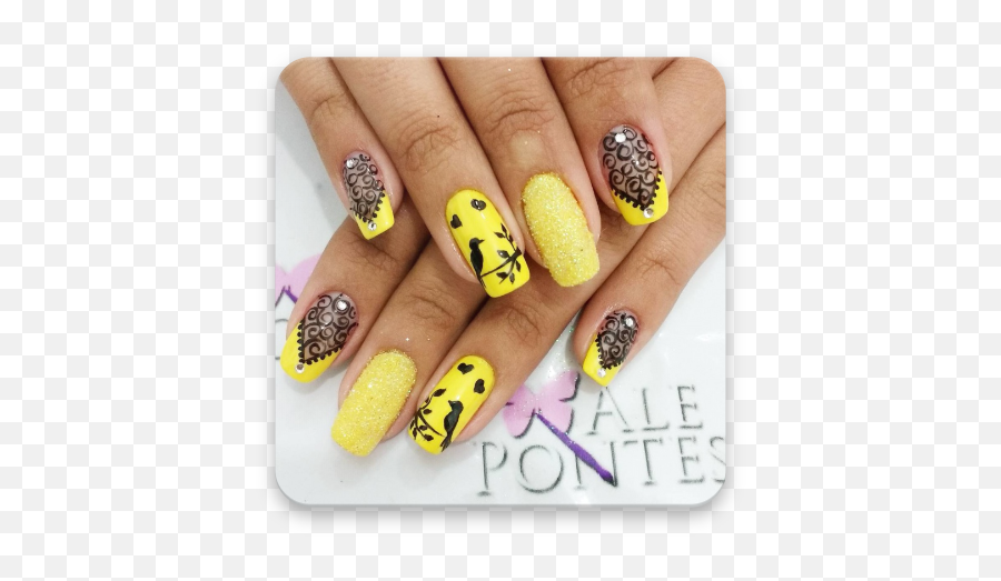 Mustard Yellow Nails - Gel Nails Emoji,Emoticon Nail Art