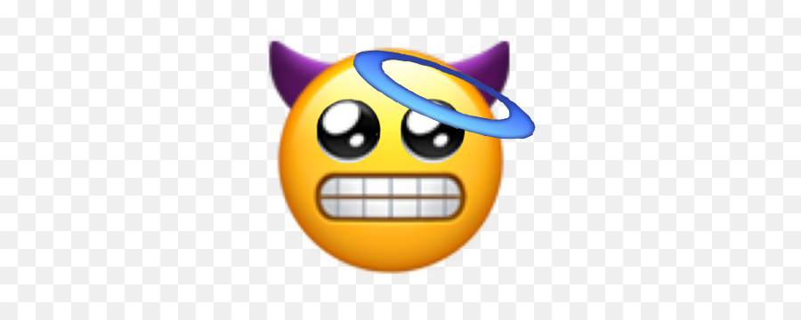 Emoji Angel Devil Sticker By Trash - Happy,Devil Sign Emoji