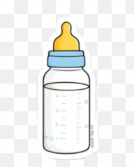 Bottle Milk Baby Sticker - Empty Emoji,Baby Bottle Emoji Transparent