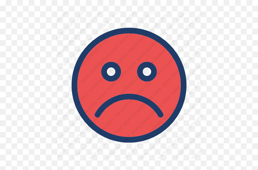 Download Unhappy Face Vector Icon - Dot Emoji,Un Happy Emoticon
